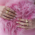 Junk-Jewels-Kaleidoscope-Gemstone-Colourful-Chunky-Signet-Ring-Gold