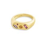Junk-Jewels-Kaleidoscope-Gemstone-Colourful-Chunky-Signet-Ring-Gold