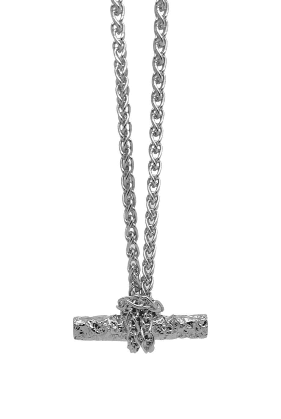 Ruddock-Chunky-T-Bar-Knotted-Textured-Pendant-Chain-Necklace-18ct-Gold-Plated