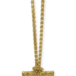 Ruddock-Chunky-T-Bar-Knotted-Textured-Pendant-Chain-Necklace-18ct-Gold-Plated