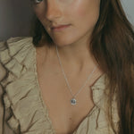 Milly-Maunder-large-granulated-silver-rustic-vintage-style-disc-beaded-edge-coin-pendant-Rope-Chain-necklace-sterling-silver-Statement