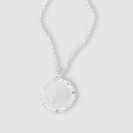 Milly-Maunder-large-granulated-silver-rustic-vintage-style-disc-beaded-edge-coin-pendant-Rope-Chain-necklace-sterling-silver-Statement