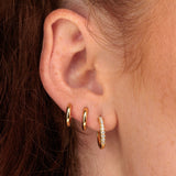 Scream-Pretty-Gold-Plated-Silver-Large-Huggie-Hoop-Earrings-Clear-Cubic-Zirconia-Diamond-Stones-Sleek-Minimal-Crystal-Cool-Everyday-Ear-Stack-Sparkle