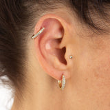 Scream-Pretty-Gold-Plated-Silver-Large-Huggie-Hoop-Earrings-Clear-Cubic-Zirconia-Diamond-Stones-Sleek-Minimal-Crystal-Cool-Everyday-Ear-Stack-Sparkle