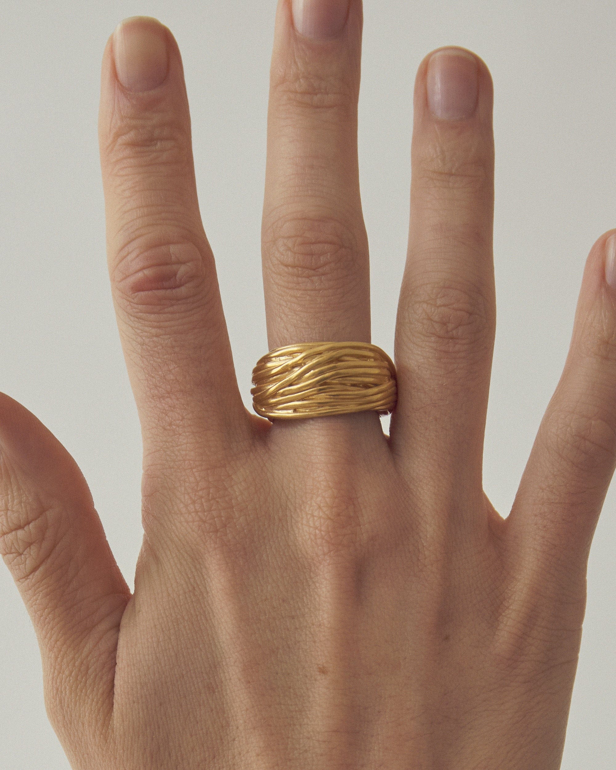 Carolina-De-Barros-Sterling-Silver-Gold-LIANA-RING-Plated-Twist-Sculptural-Statement-Ring
