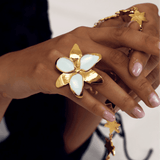 Squeeze-London-Little-Kiss-Cocktail-Flower-Ring-Gold-Vermeil-Sky-Blue-Enamel