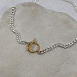 Milly-Maunder-Loop-Bar-Chunky-Chain-Pendant-Necklace-Mixed-Metal-Gold-Plated-18ct-Sterling-Silver-Statement-Cool-Chain-Jewellery