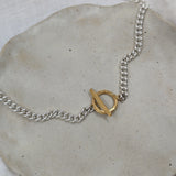Milly-Maunder-Loop-Bar-Chunky-Chain-Pendant-Necklace-Mixed-Metal-Gold-Plated-18ct-Sterling-Silver-Statement-Cool-Chain-Jewellery