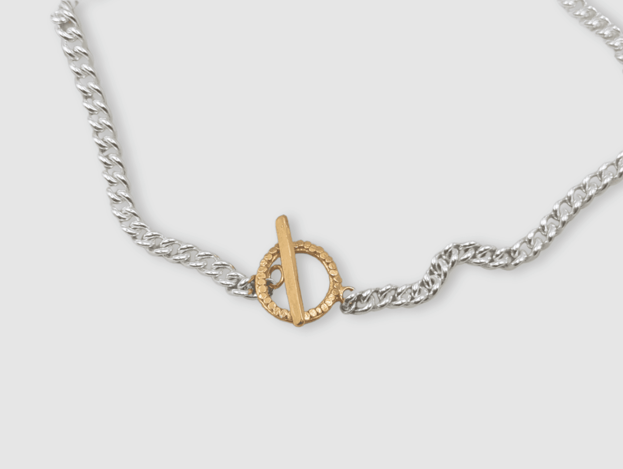 Milly-Maunder-Loop-Bar-Chunky-Chain-Pendant-Necklace-Mixed-Metal-Gold-Plated-18ct-Sterling-Silver-Statement-Cool-Chain-Jewellery