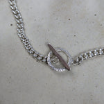 Milly-Maunder-Loop-and-Bar-T-Bar-Pendant-Curb-Chunky-Chain-Sterling-Silver-Statement-Necklace-Textured-Organic