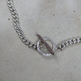 Milly-Maunder-Loop-and-Bar-T-Bar-Pendant-Curb-Chunky-Chain-Sterling-Silver-Statement-Necklace-Textured-Organic