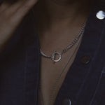Milly-Maunder-Loop-and-Bar-T-Bar-Curb-Chunky-Chain-Sterling-Silver-Statement-Necklace-Textured-Organic