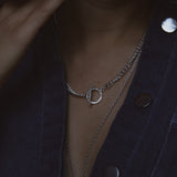 Milly-Maunder-Loop-and-Bar-T-Bar-Curb-Chunky-Chain-Sterling-Silver-Statement-Necklace-Textured-Organic