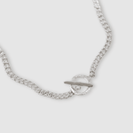 Milly-Maunder-Loop-and-Bar-T-Bar-Curb-Chunky-Chain-Sterling-Silver-Statement-Necklace-Textured-Organic