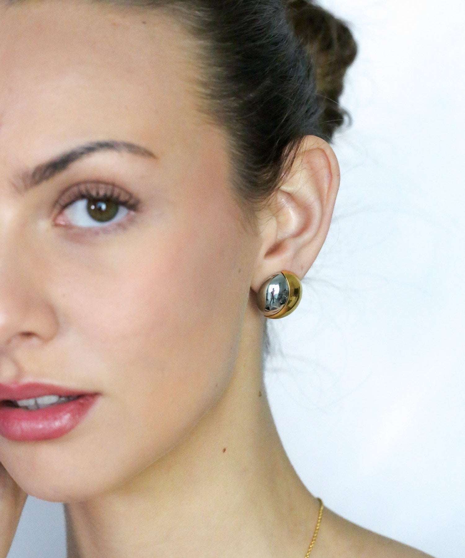Luna Sol Clip On Earrings - Golden