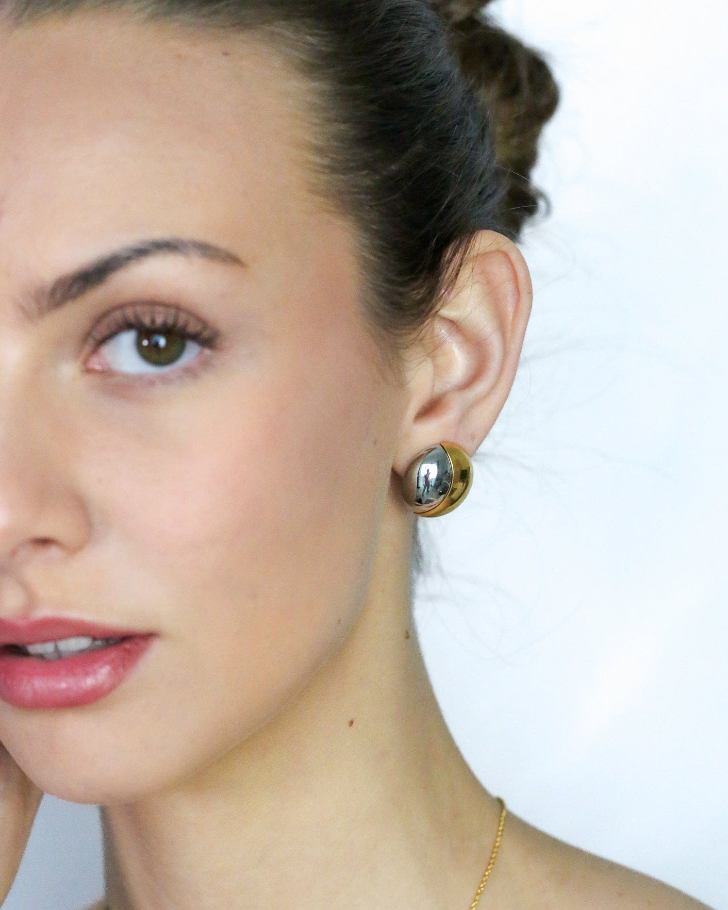 Luna Sol Clip On Earrings - Golden