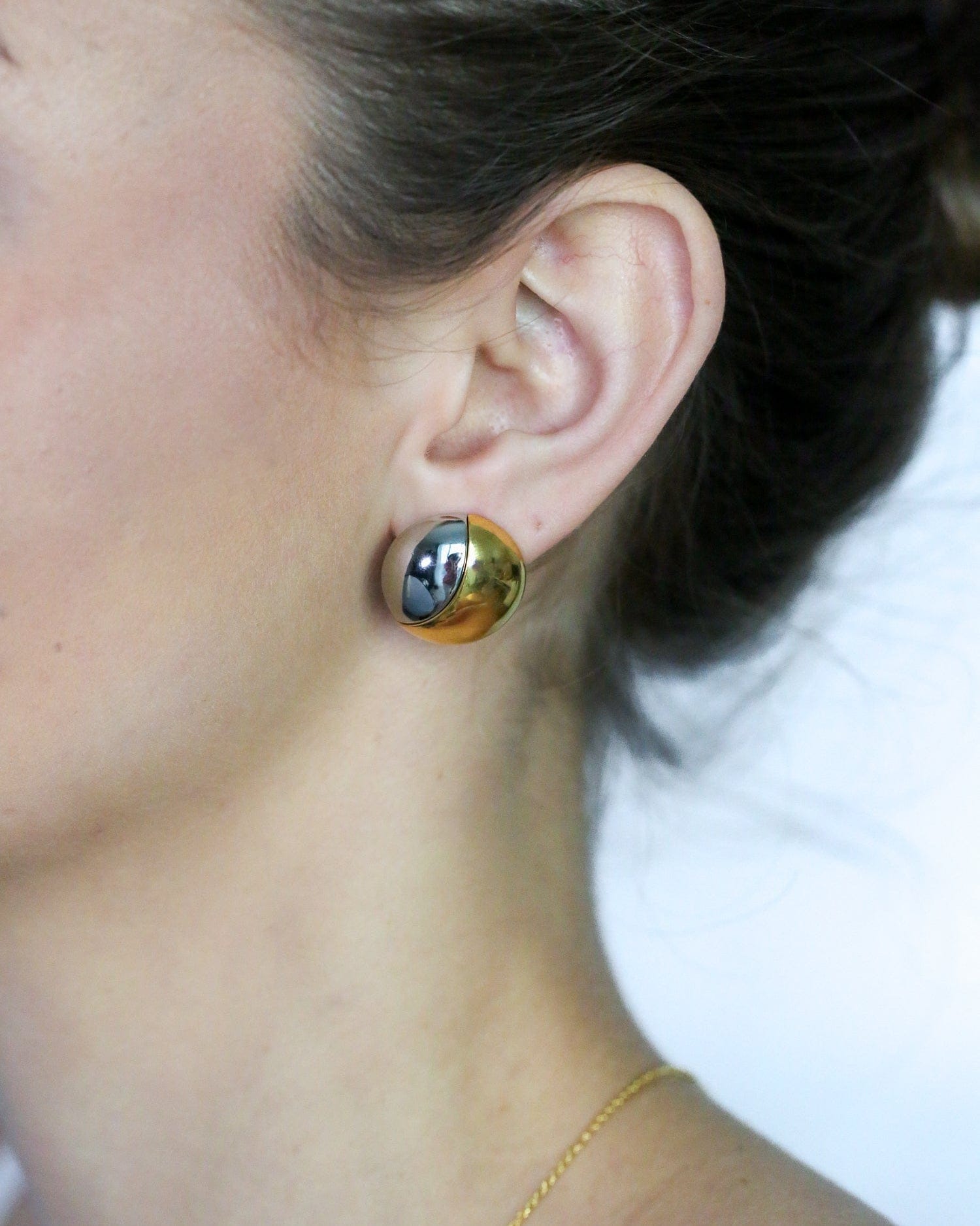 Luna Sol Clip On Earrings - Golden