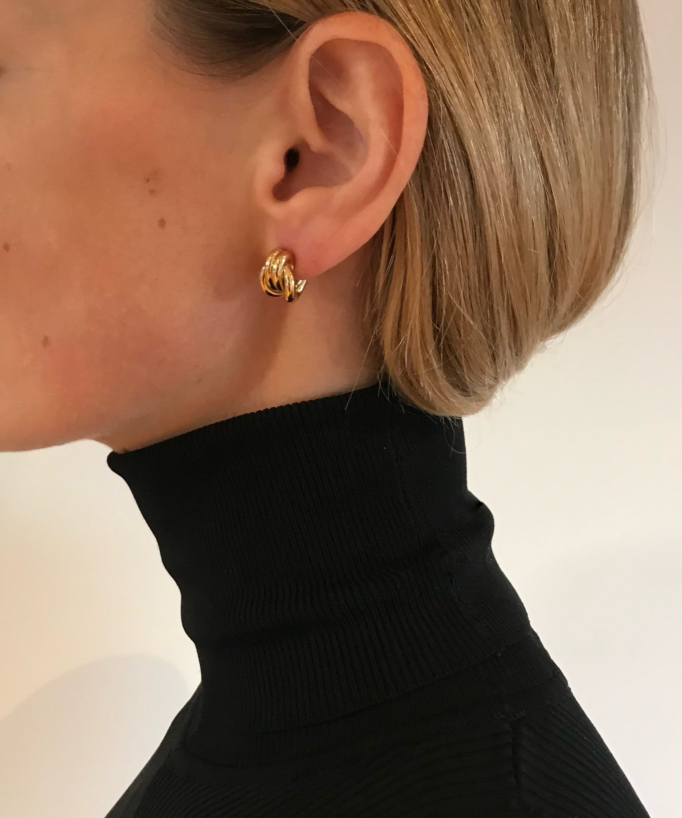 Ruddock-Small-Hoop-Twist-Studs-Marta-Huggie-Hoops-Earrings-Sterling-Silver-8ct-Gold-Carat-18-Plated