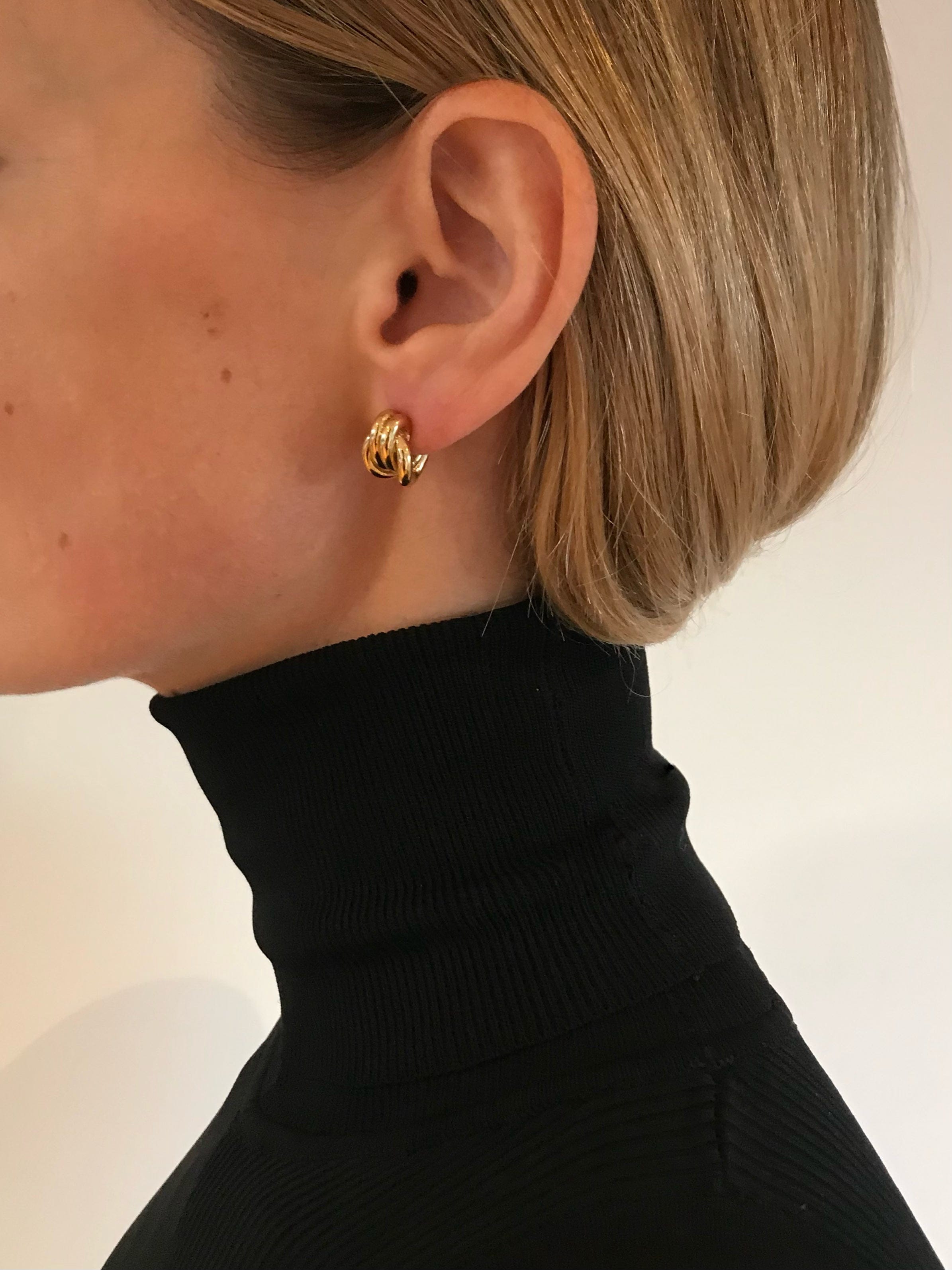 Ruddock-Small-Hoop-Twist-Studs-Marta-Huggie-Hoops-Earrings-Sterling-Silver-8ct-Gold-Carat-18-Plated