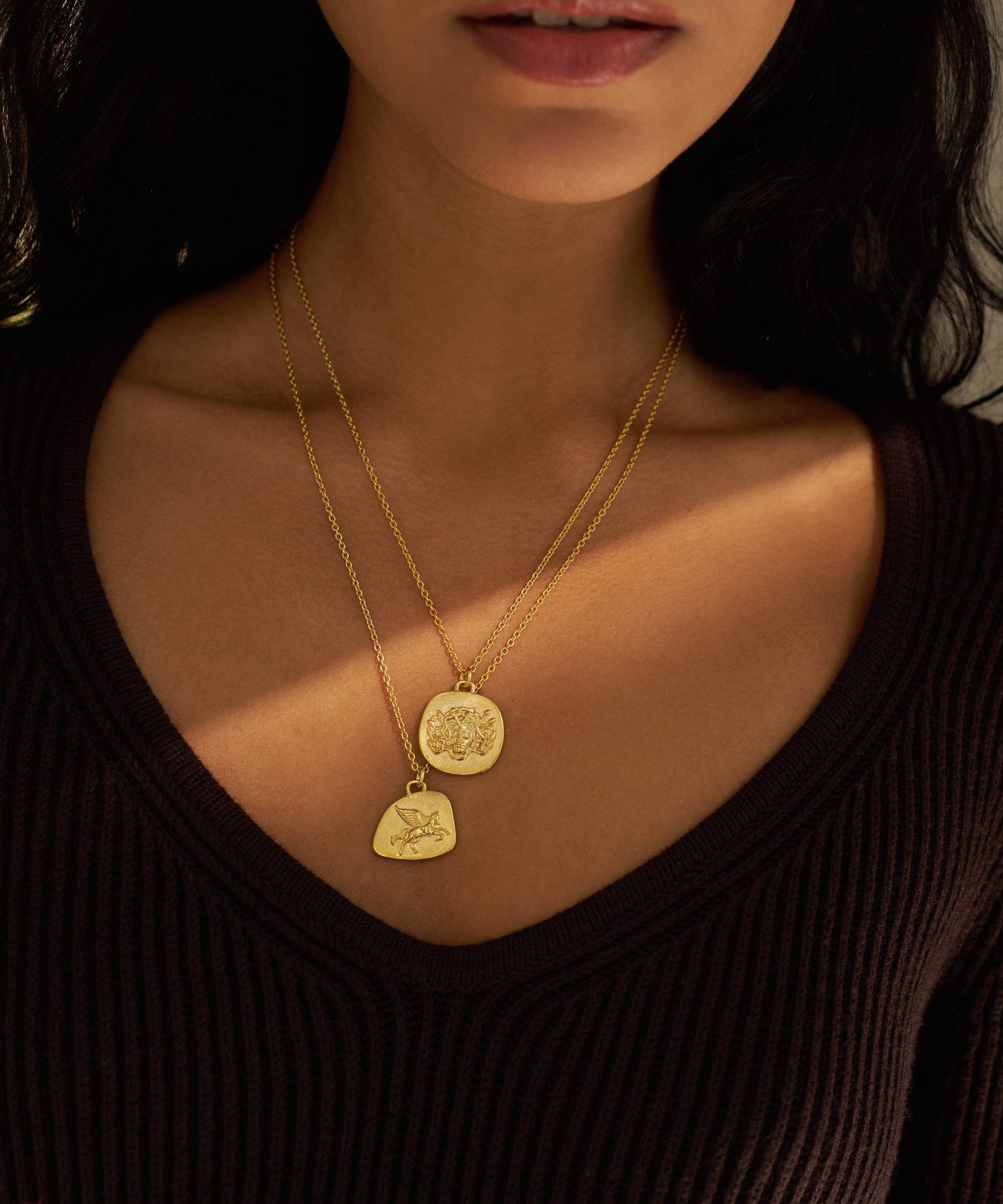 Medusa Necklace Gold - Golden
