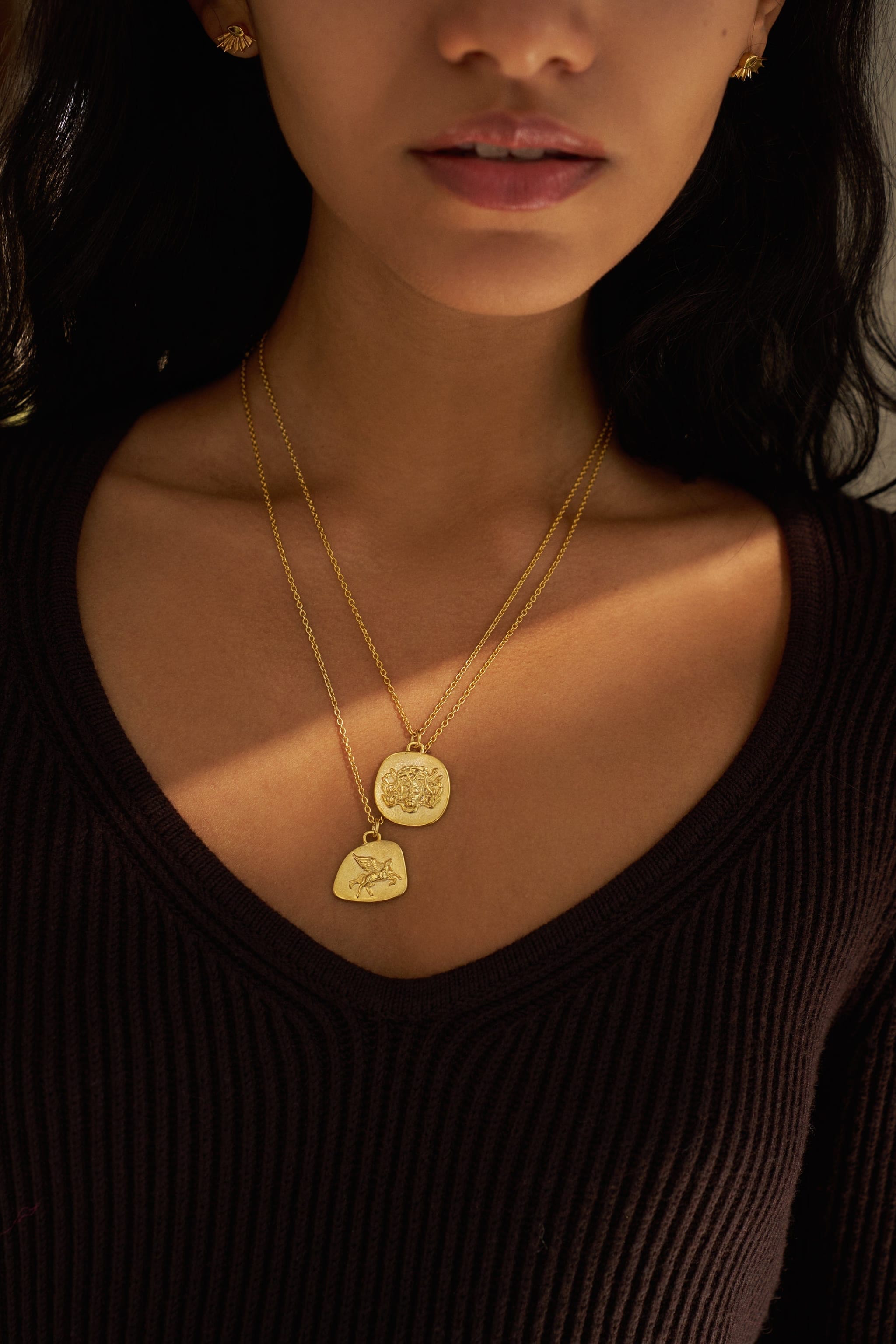 Medusa Necklace Gold - Golden