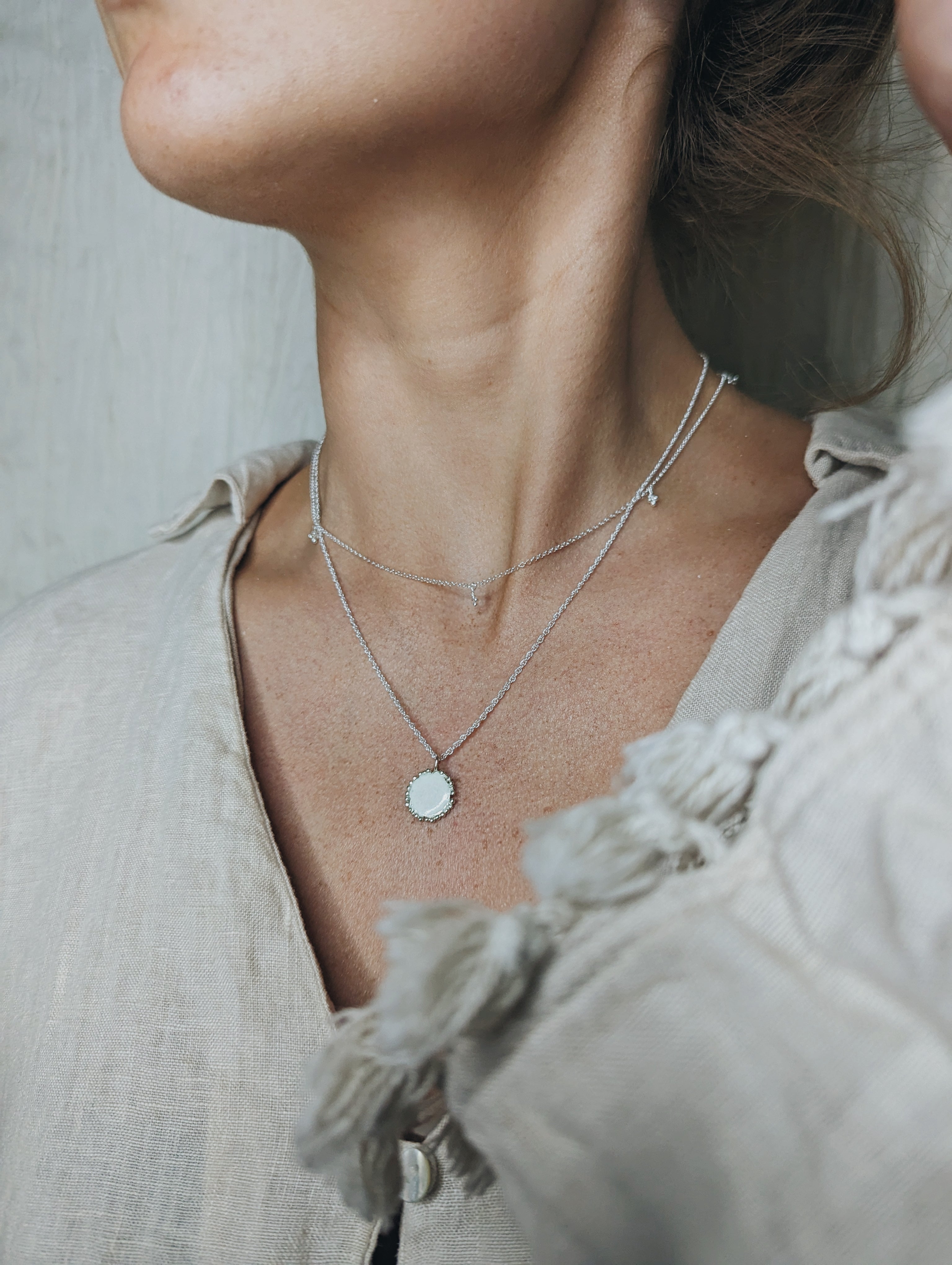 milly-maunder-mini-trio-bubble-pebble-clover-charm-pendant-delicate-chain-necklace-sterling-silver