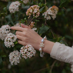 Cherie-Jewels-Mini Baroque-White-Keshi-Pearl-Chunky-Bead-Beaded-Flower-Bracelet-№55
