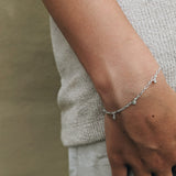 Milly-Maunder-Bubble-clover-Trio-Pebble-Rustic-Vintage-Charm-Bracelet-Sterling-Silver-Stacking