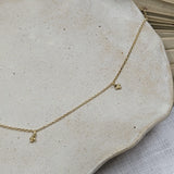 Milly-Maunder-Mini-Trio-Bubble-Pendant-Granules-Clover-Pebble-Charm-Chain-Necklace-Gold-Plated-18ct-Layering