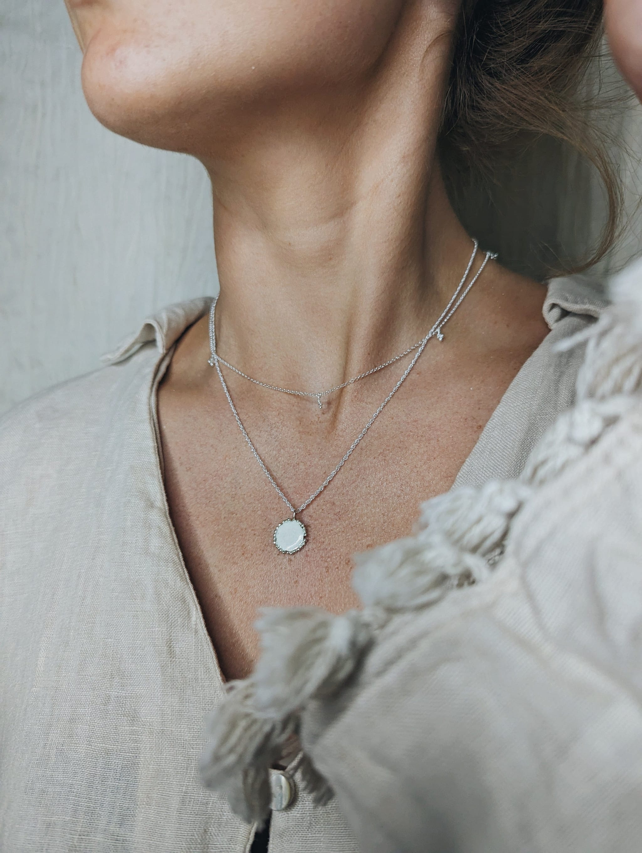 milly-maunder-mini-trio-bubble-pebble-clover-charm-pendant-delicate-chain-necklace-sterling-silver