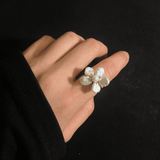 Cherie-Jewels-Mini-White-Keshi-Bead-Pearl-Statement-Flower-Ring-№46