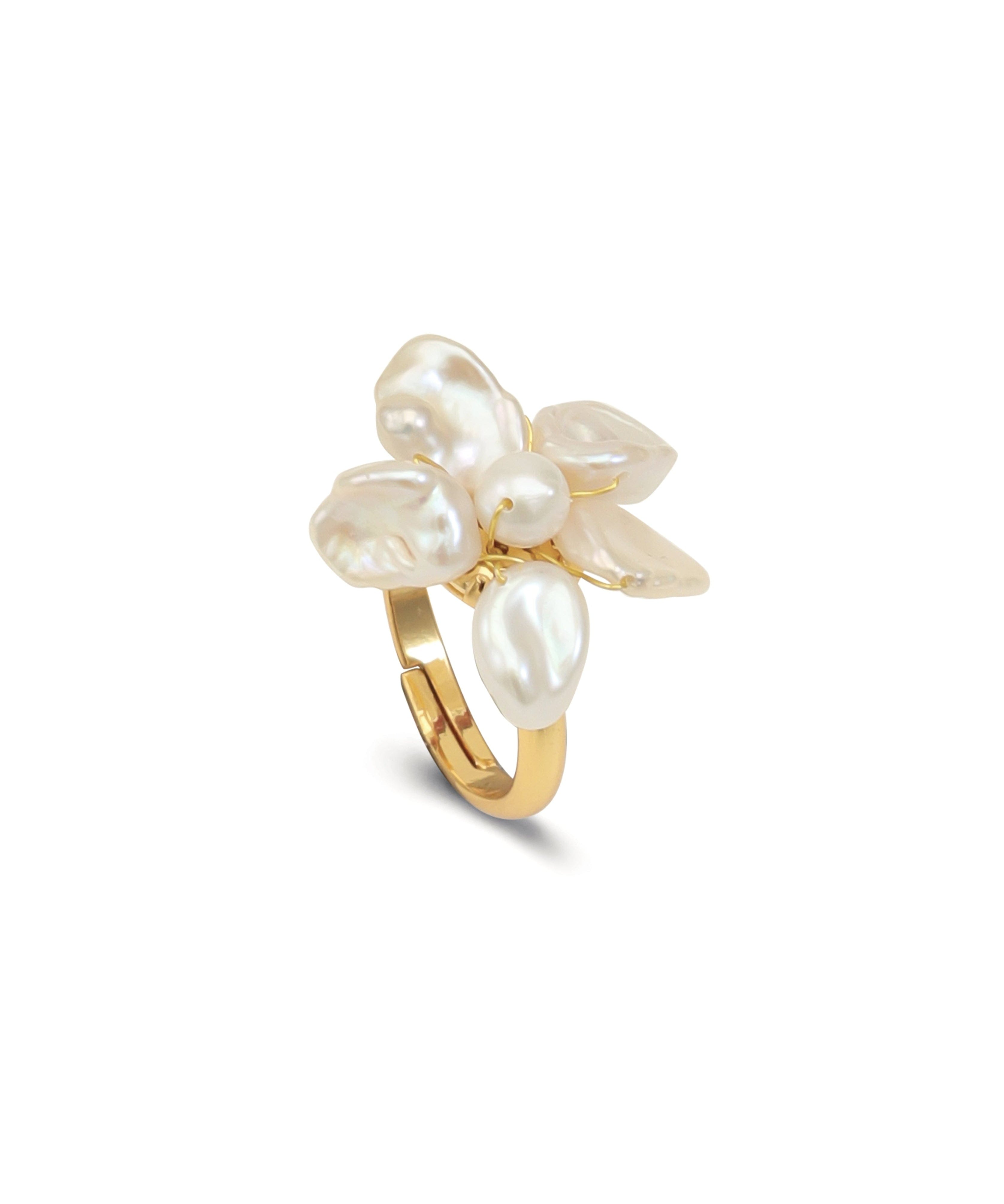 Cherie-Jewels-Mini-White-Keshi-Bead-Pearl-Statement-Flower-Ring-№46