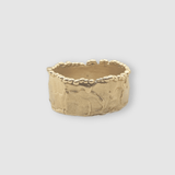 Milly-Maunder-Textured-Molten-Beaded-Edge-Mira-Cigar-Chunky-Statement-Ring-Gold-Plated-18ct-Rustic-Vintage-Heirloom