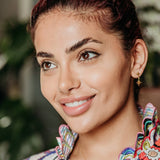 Brushed Gold Double North Star Earrings