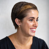 Brushed Gold Double North Star Earrings