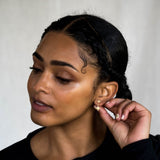 Brushed Gold Double North Star Earrings