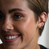 Brushed Gold North Star Stud Earrings