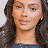 Brushed Silver Chunky Huggie Hoops