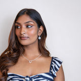 Sparkly Silver Horseshoe Connector Necklace