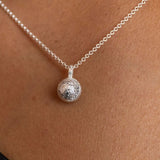 Silver Moon Charm Necklace