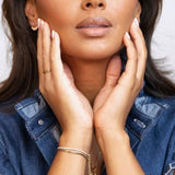 Black Cubic Zirconia Gold Tennis Bracelet