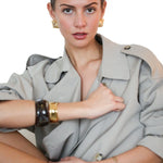Molten Marble Bangle - Golden