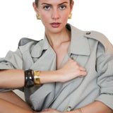 Molten Marble Bangle - Golden
