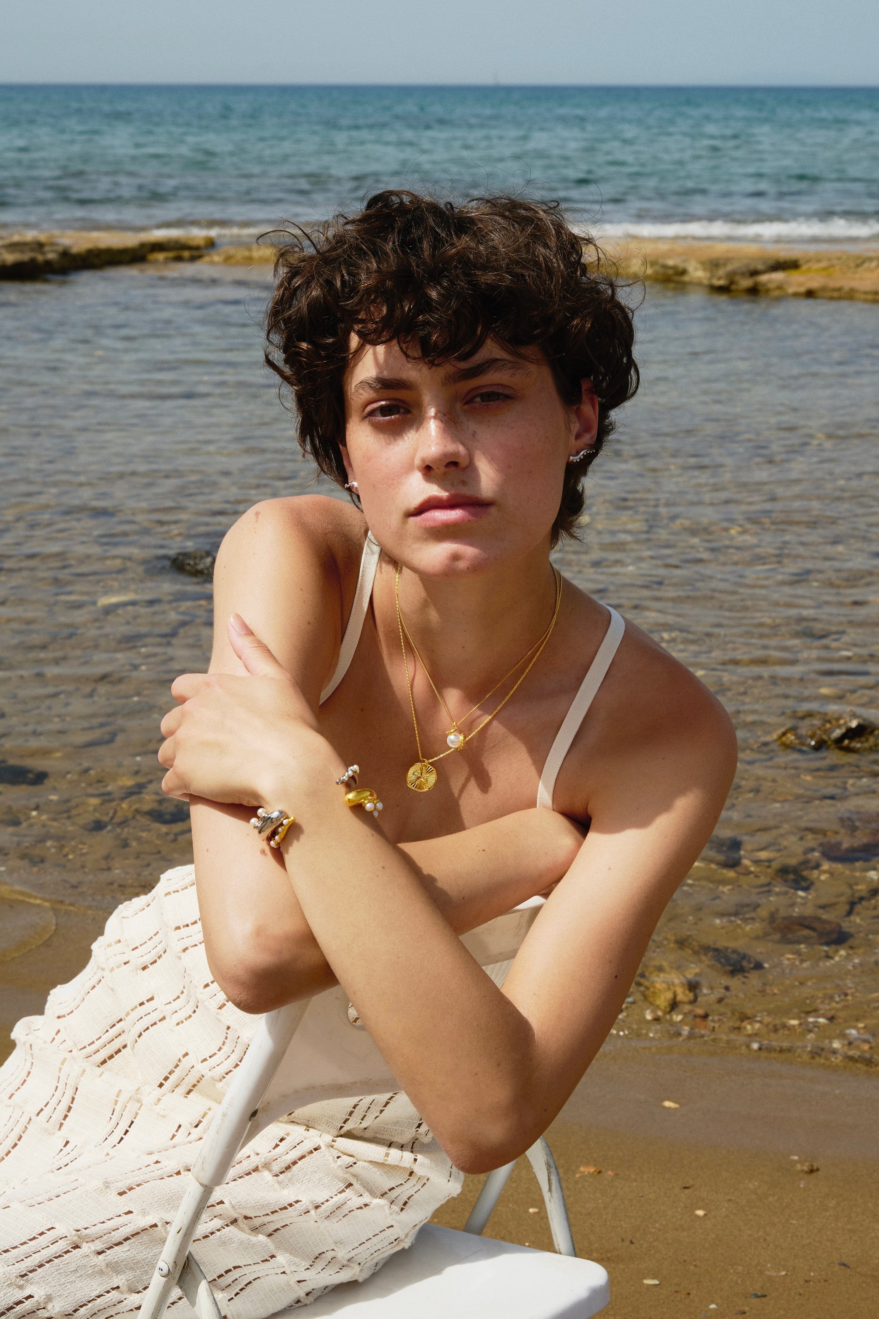 Feggeri-okto-cuff-pearl-gold-vermeil-statement-evening-bracelet-bangle-marine-mediterrean-jewellery