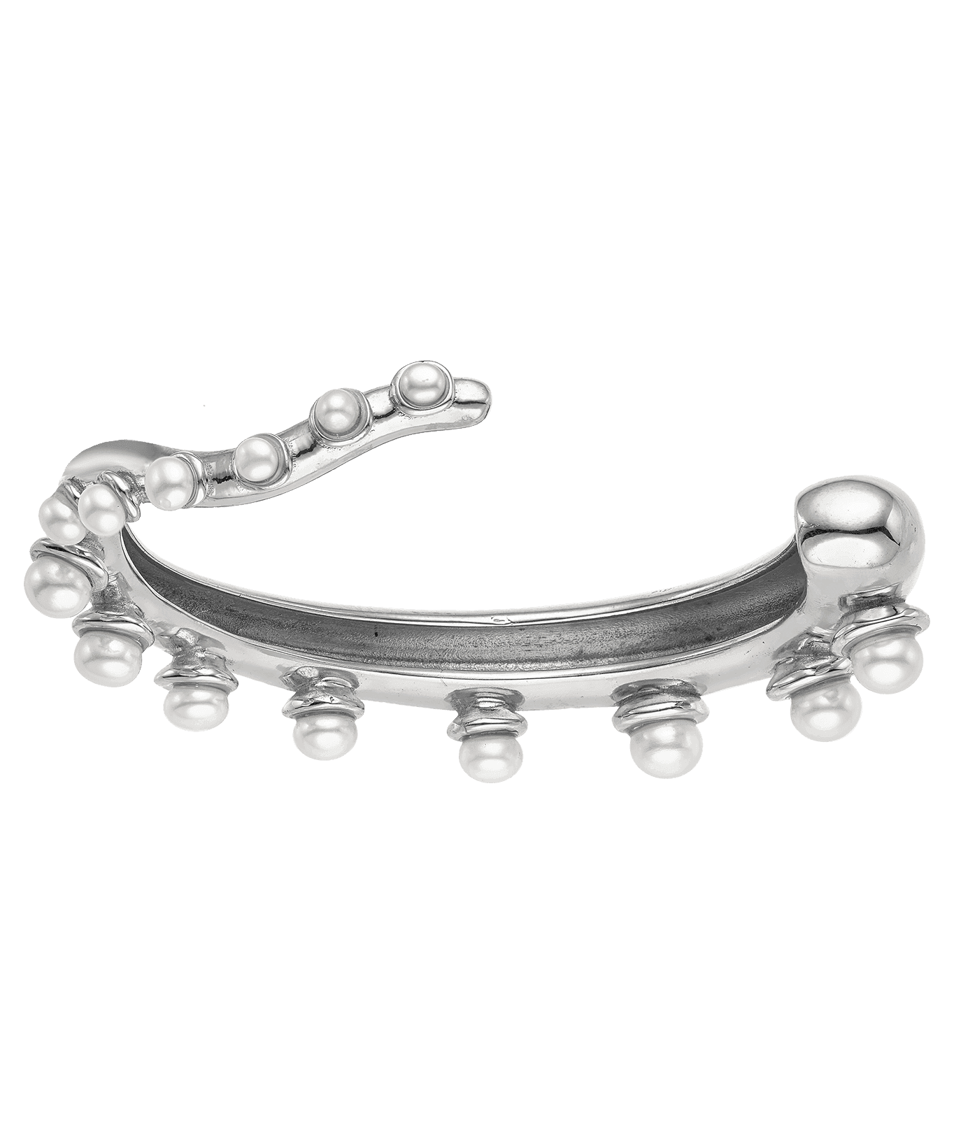 Feggeri-Okto-Cuff-Pearl-Ecrusted-sterling-Silver-statement-bangle-oversized-bracelet-octupus-marine-inspired-jewellery