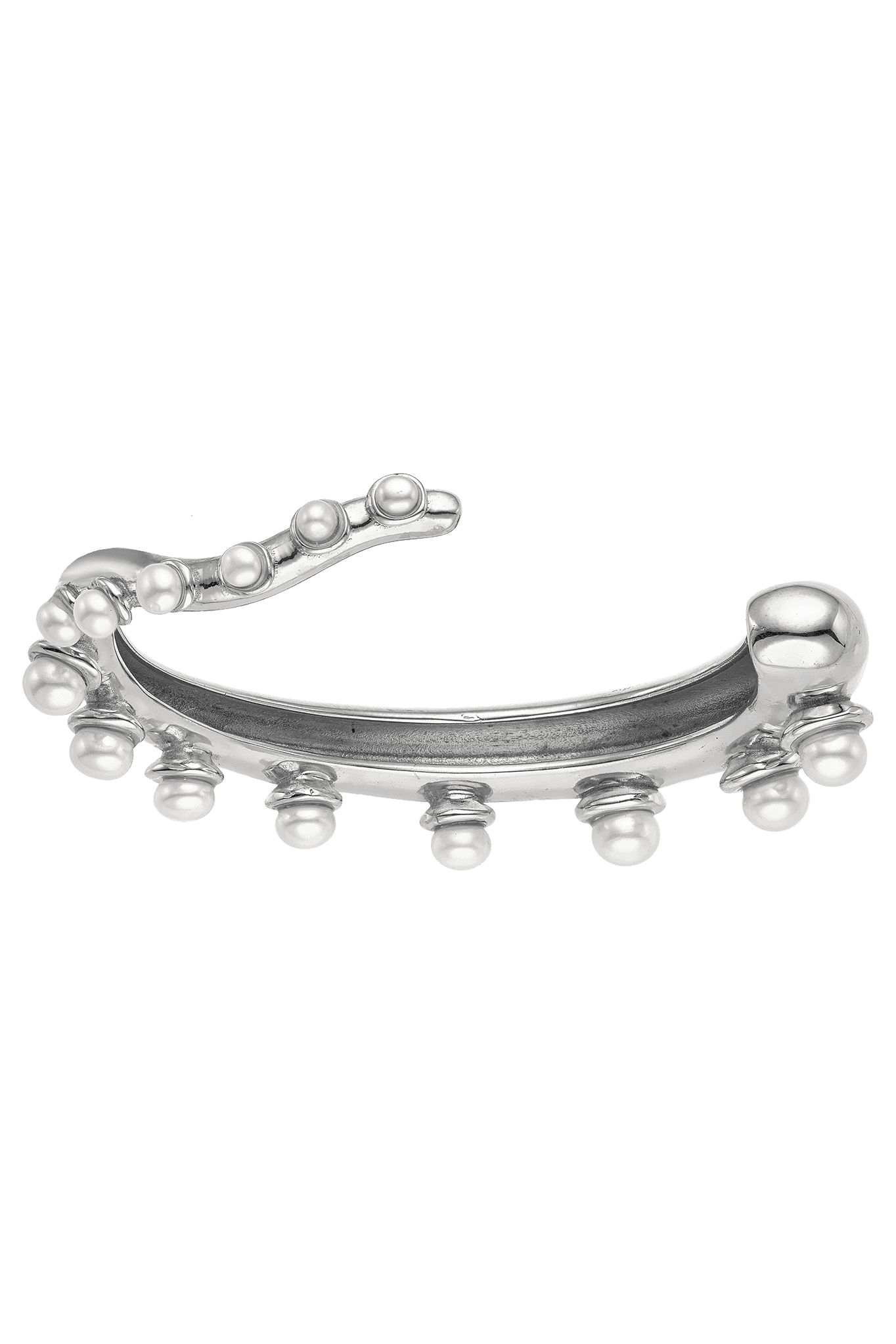 Feggeri-Okto-Cuff-Pearl-Ecrusted-sterling-Silver-statement-bangle-oversized-bracelet-octupus-marine-inspired-jewellery