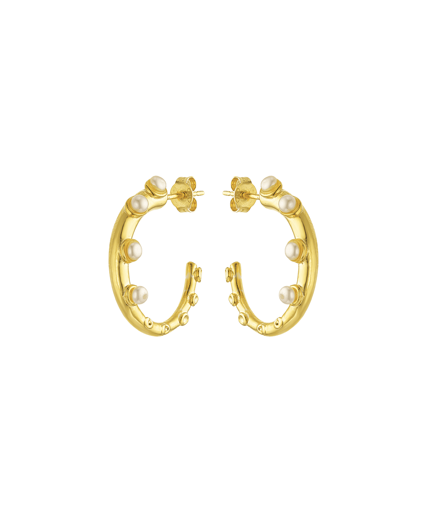 Feggeri-Okto-Pearl-Freshwater-Medium-Embellished-Hoop-Earrings-Hoops-Gold-Vermeil-Summer-Cool-Statement-Jewellery