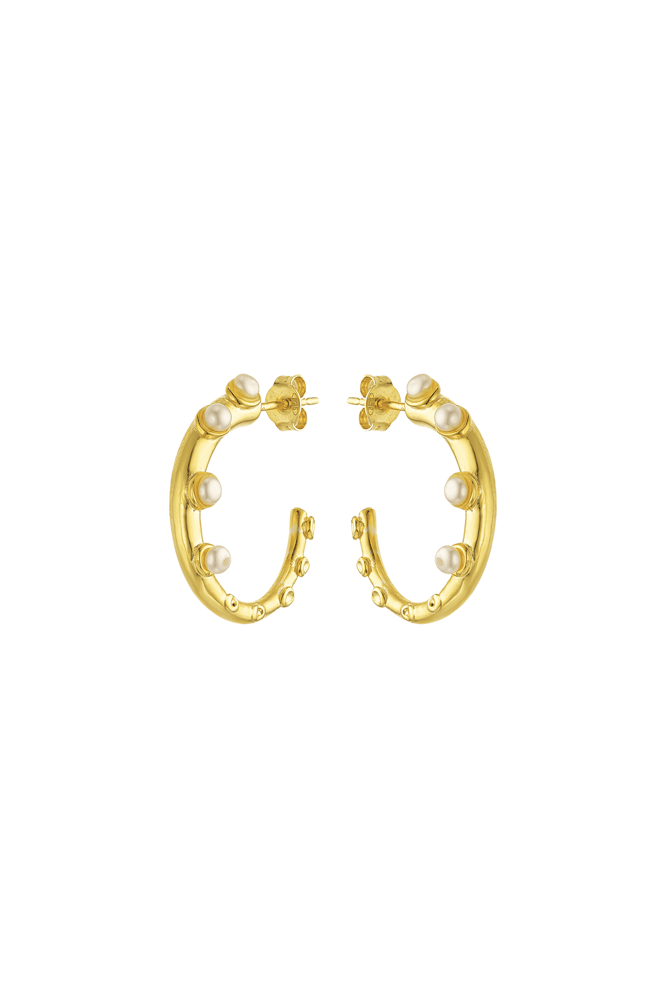 Feggeri-Okto-Pearl-Freshwater-Medium-Embellished-Hoop-Earrings-Hoops-Gold-Vermeil-Summer-Cool-Statement-Jewellery