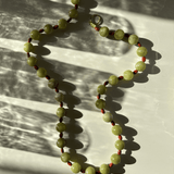 Kan-Studio-Olivia-Necklace-Olive-Green-Jade-Red-Jasper-Beads-beaded-boho-cool-Summer-Jewellery-Handmade-London-cool-boho-beach