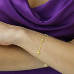 Junk-Jewels-Opal-Starburst-Star-White-Stone-Charm-Chain-Bracelet-Gold-Silver